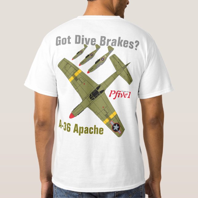 T-shirt Pfive1 A-36 Apache "a obtenu des freins de piqué ? (Dos)
