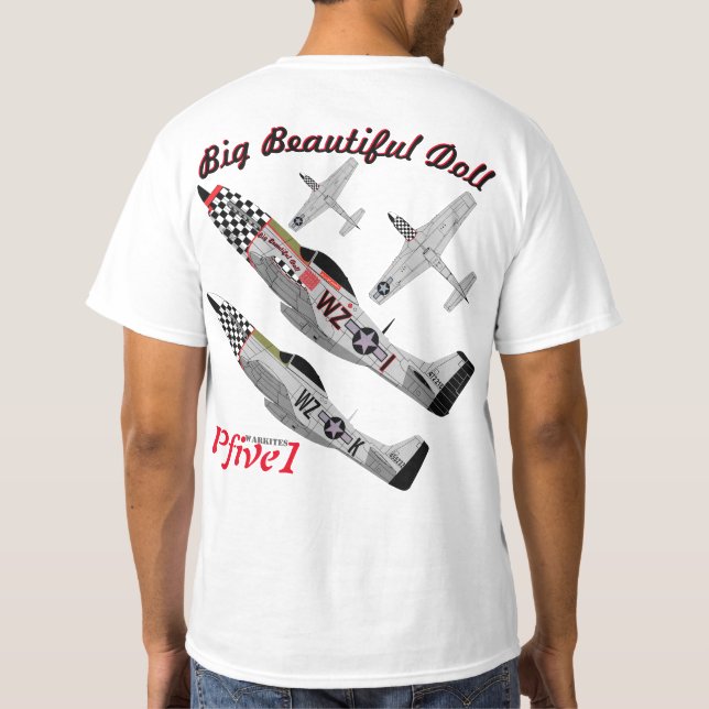 T-shirt Pfive1 P-51 "grande belle poupée (Dos)