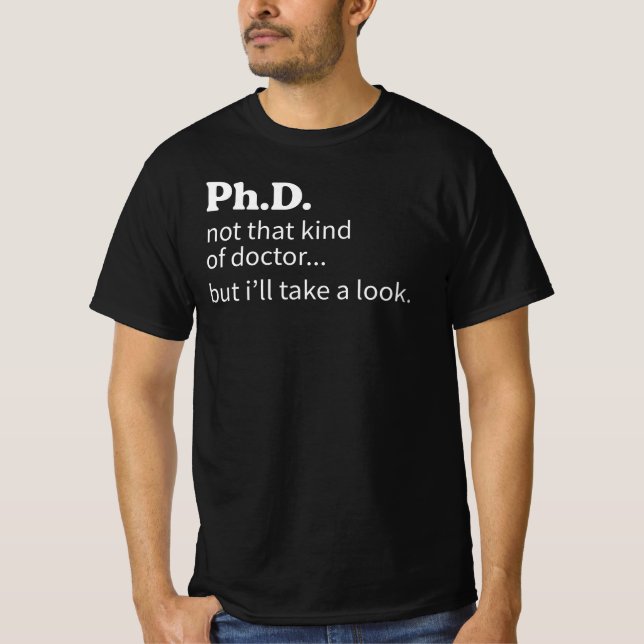T-shirt Ph D Pas Ce Genre De Docteur (Devant)