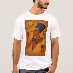 T-shirt Pharaon égyptien antique Akhenaten Sun Worship Art