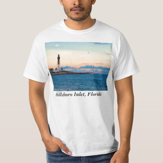 T-shirt Phare au coucher du soleil (Devant)