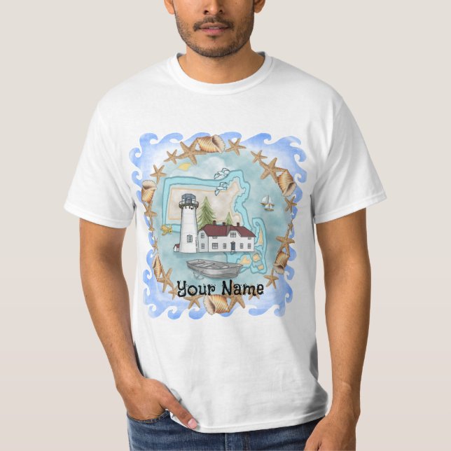 T-shirt Phare Coquillages Massachusetts (Devant)