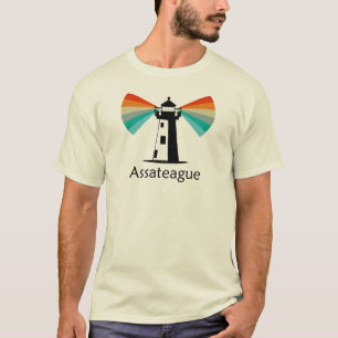 T-shirt Phare d'Assateague Virginia Arc-en-ciel