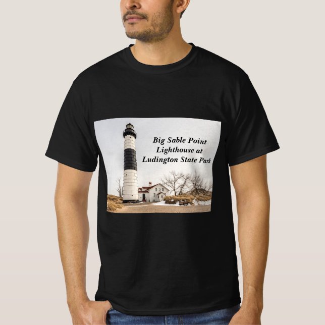 T-shirt Phare de Big Sable Point à Ludington (Devant)