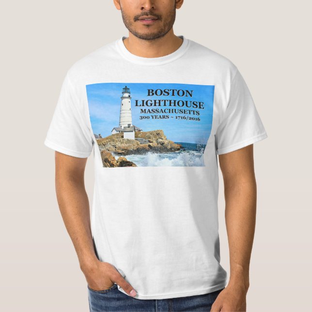 T-shirt Phare de Boston, Massachusetts (Devant)
