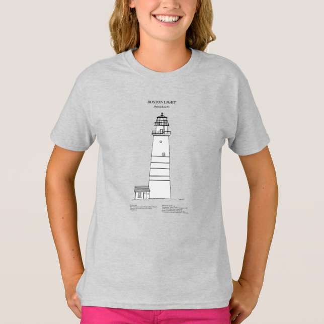T-shirt Phare de Boston - Massachusetts - SBD (Devant)