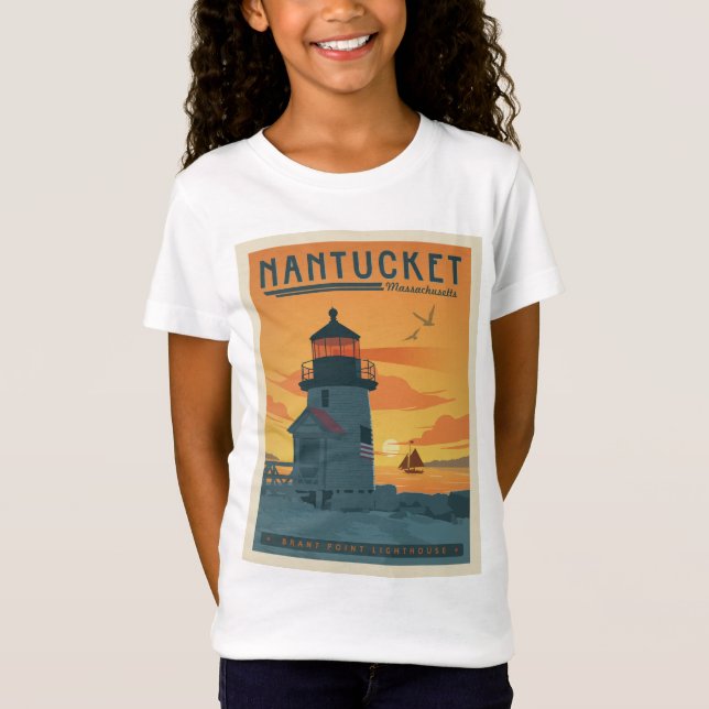 T-Shirt Phare de Brant Point | Nantucket MA (Devant)