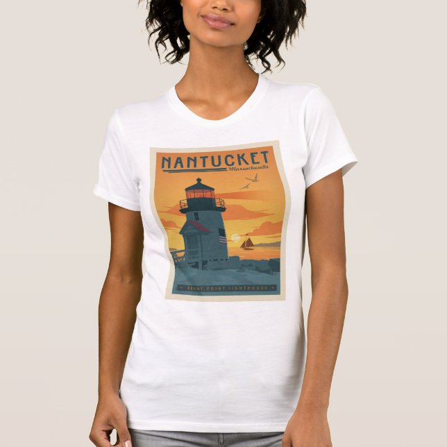 T-shirt Phare de Brant Point | Nantucket MA (Devant)