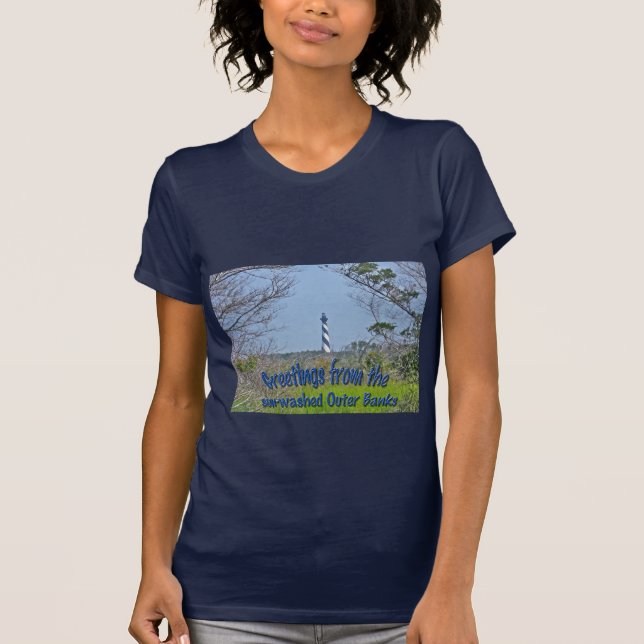 T-shirt Phare de Cape Hatteras de la série Wetlands (Devant)