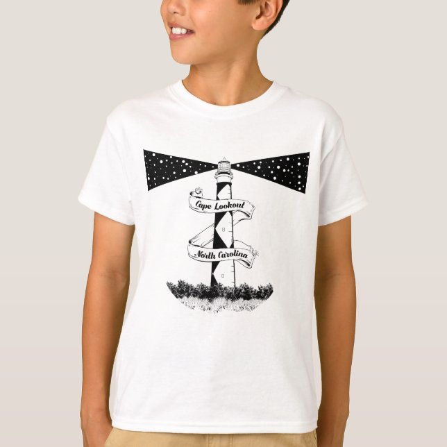 T-shirt Phare de Cape Lookout en Caroline du Nord (Devant)