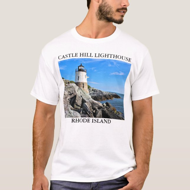 T-shirt Phare de Castle Hill, Rhode Island (Devant)