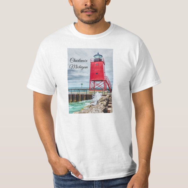 T-shirt Phare de Charlevoix-Sud Pierhead (Devant)