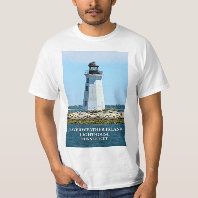T-shirt Phare de Fayerweather Island, Connecticut (Devant)