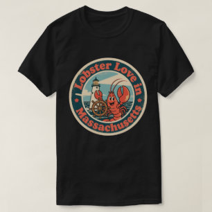T-shirt Phare de homard vintage drôle de Massachusetts