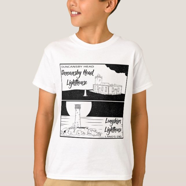 T-shirt Phare de Land's End John o'groats (Devant)