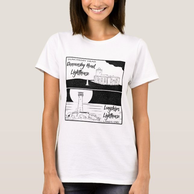 T-shirt Phare de Land's End John o'groats (Devant)