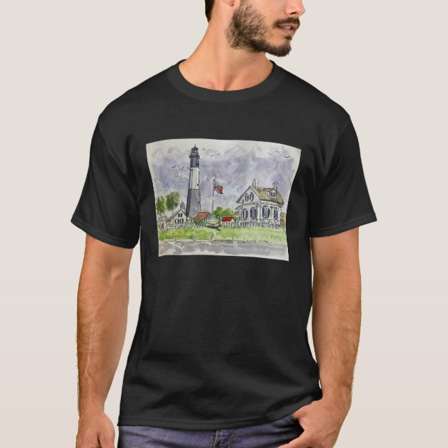 T-shirt Phare de l'île de Georgia Tybee 1736 Design T Shir (Devant)
