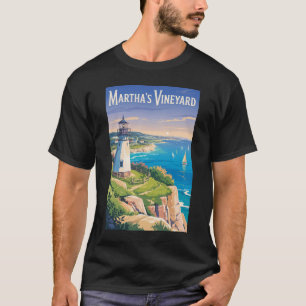 T-shirt Phare de Martha's Vineyard Massachusetts Voyage
