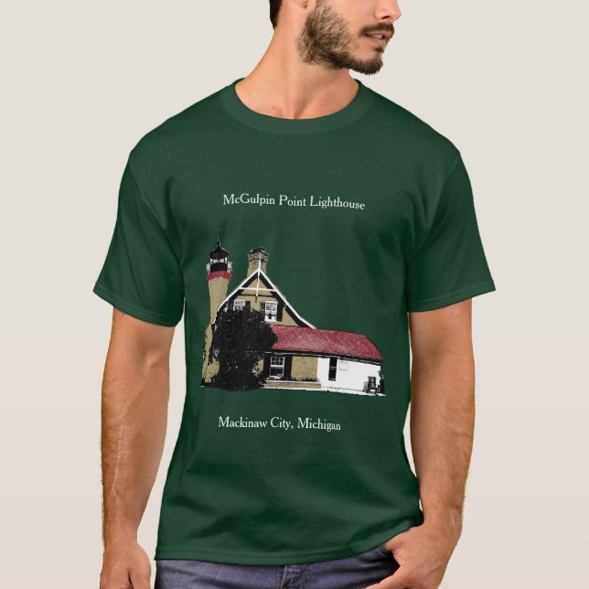 T-shirt Phare de McGulpin Point sombre (Devant)