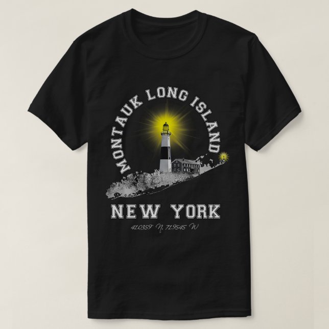 T-shirt Phare de Montauk Long Island NY (Design devant)