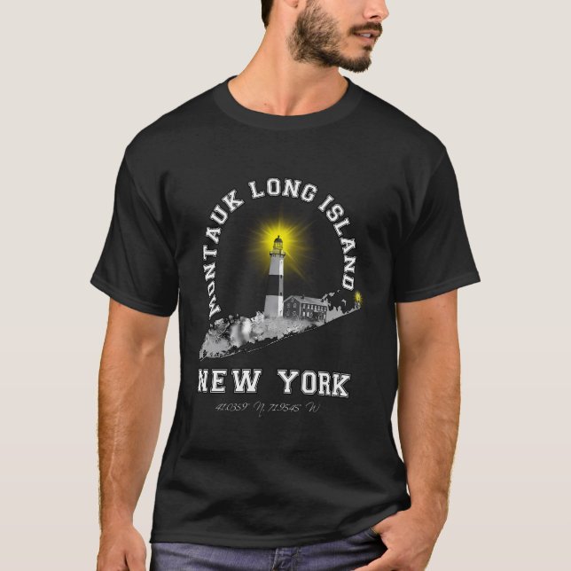 T-shirt Phare de Montauk Long Island Ny (Devant)