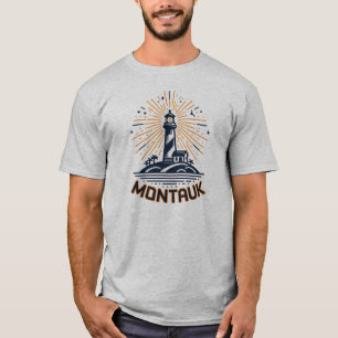 T-shirt Phare de Montauk Point New York Lever du soleil