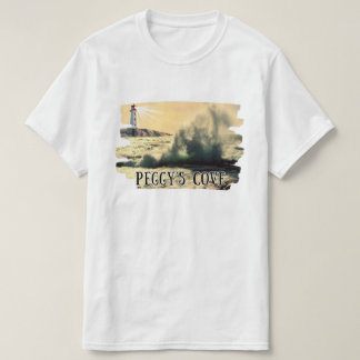 T-shirt Phare de Peggy's Cove qui passe au-dessus des vagu