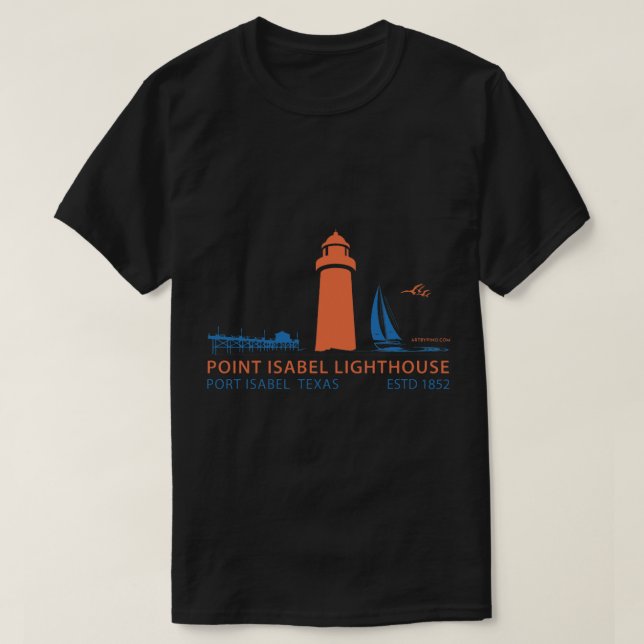 T-shirt Phare de Point Isabel, Port Isabel, Texas, Horiz (Design devant)