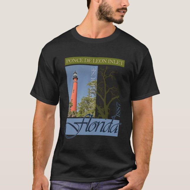 T-shirt Phare de Ponce De Leon Inlet Floride 1887 (Devant)