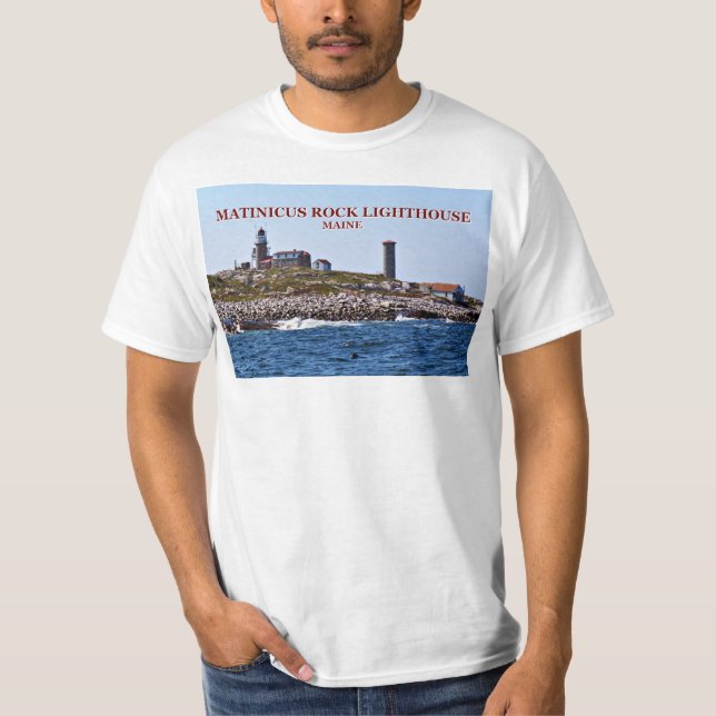 T-shirt Phare de roche de Matinicus, Maine (Devant)