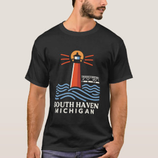 T-shirt Phare de South Haven Michigan à South Haven Lon