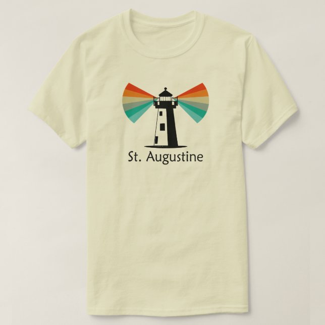 T-shirt Phare de St. Augustine Floride Arc-en-ciel (Design devant)