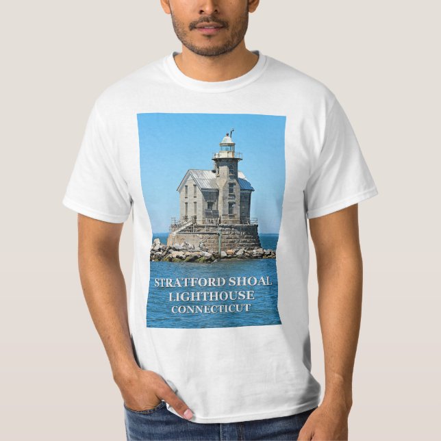 T-shirt Phare de Stratford Shoal, Connecticut (Devant)