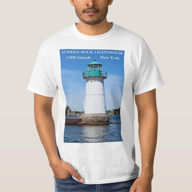 T-shirt Phare de Sunken Rock, New York (Devant)