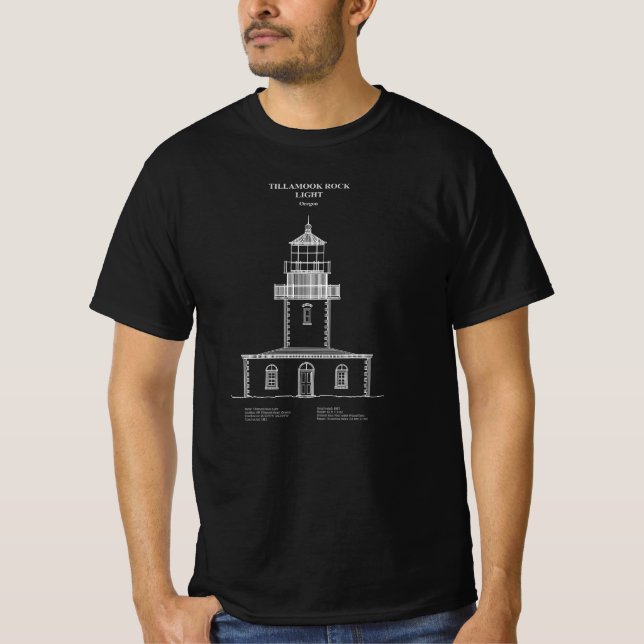 T-shirt Phare de Tillamook Rock - Oregon - AD (Devant)