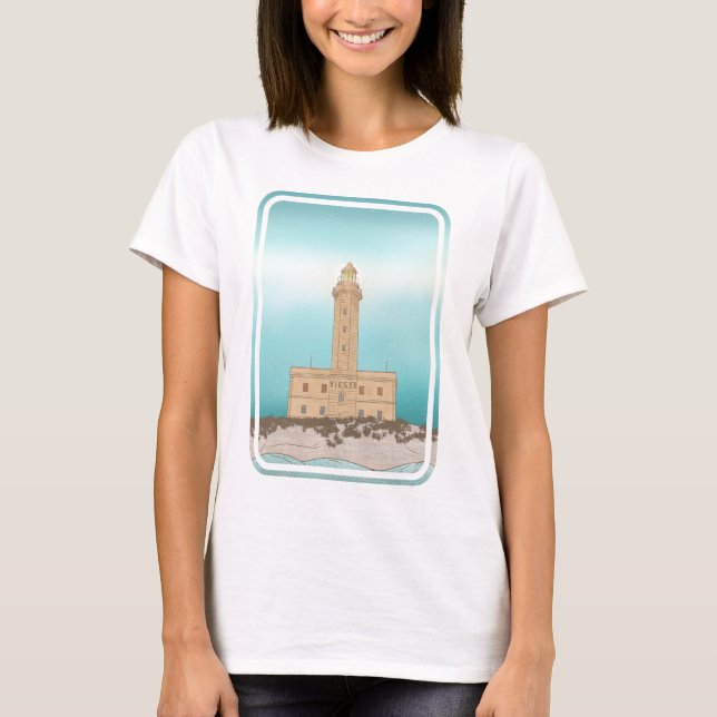 T-shirt Phare de Vieste Italie (Devant)