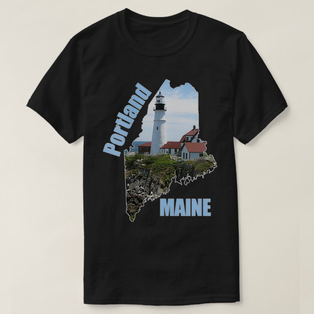 T-shirt Phare de Womens Maine Portland (Design devant)