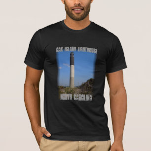T-shirt Phare d'île de chêne, la Caroline du Nord