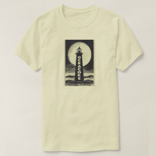 T-shirt Phare d'Ocracoke Lune de Caroline du Nord
