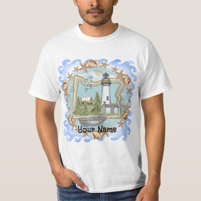 T-shirt Phare d'Oregon Shells (Devant)