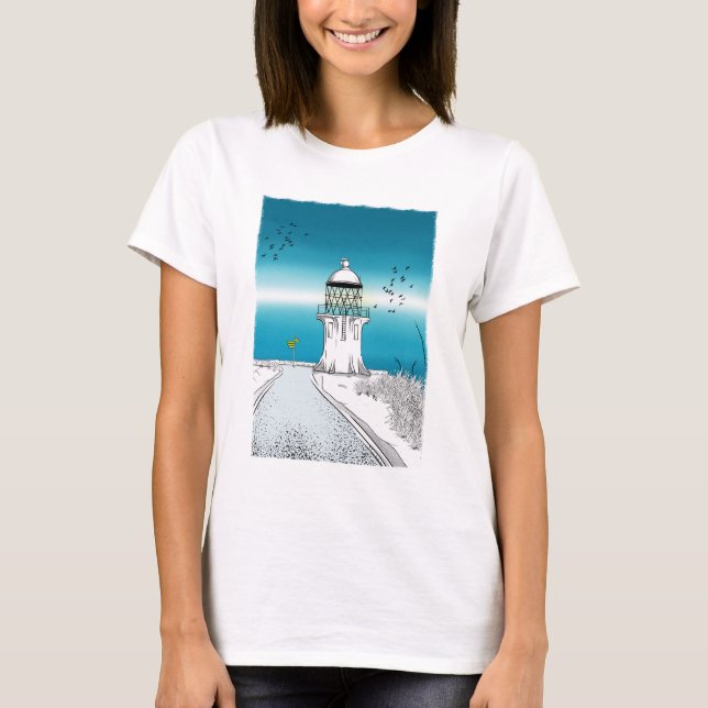 T-shirt Phare du Cap Reinga Northland NZ (Devant)
