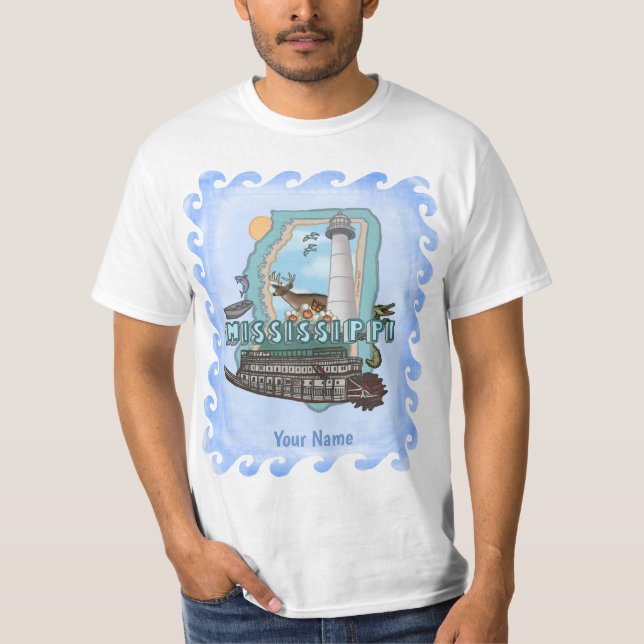 T-shirt phare du Mississippi (Devant)