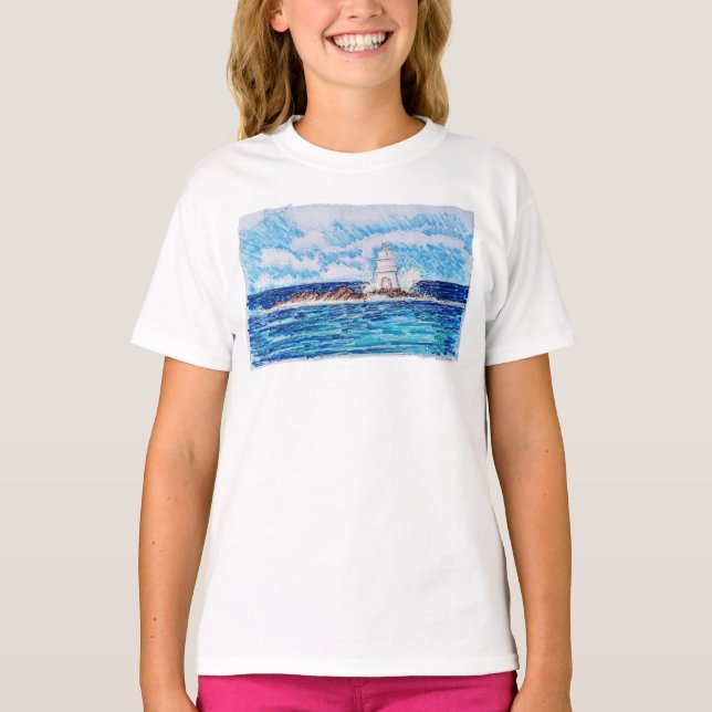 T-shirt Phare en bleu (Devant)