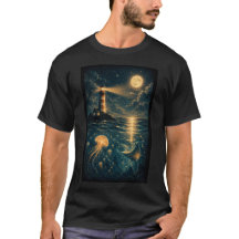 Phare océanique éclairé par la lune | Lumière céle