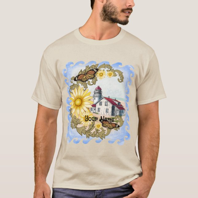 T-shirt phare papillon (Devant)