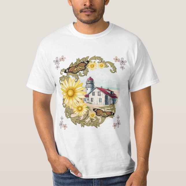 T-shirt phare papillon (Devant)
