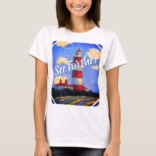 T-shirt Phare Pastel et champs de lavande