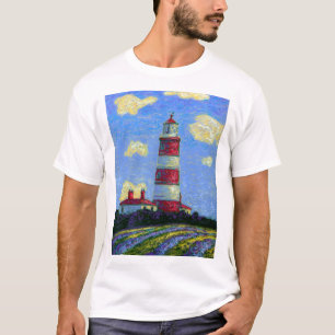T-shirt Phare Pastel et champs de lavande