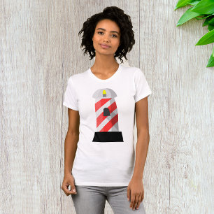 T-shirt Phare rayé rouge et blanc