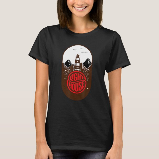 T-shirt Phare rétro vintage Océan (Devant)